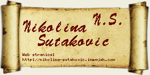 Nikolina Šutaković vizit kartica